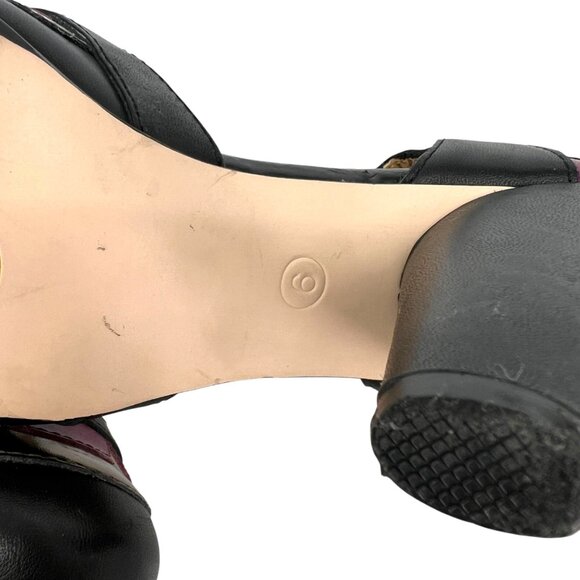 Seychelles Veronica T-Strap Spectator Pumps Size 6 Leather Black Pink Bronze - Picture 9 of 13